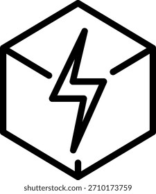cube line icon illustration vector