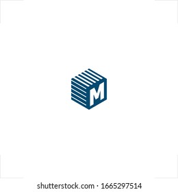 diseño de entrega de cuadro de logotipo de cubo