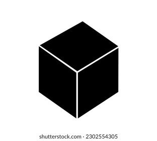  Cube logo concept. Vector illustration. Vector box of square hexagon triangle
