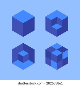 Cube  logo concept. Vector illustration.