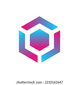 Cube logo design. Abstract cube logo design