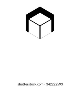 Cube logo design icon, background for your text and logo.