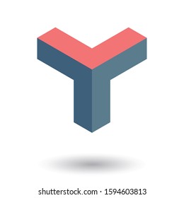 Cube logo design icon. Gray background for your text and logo. Outbox. Vector design