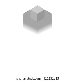 Cube logo design icon. Gray background for your text and logo





