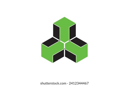 cube logo design simple busienss brand logo design