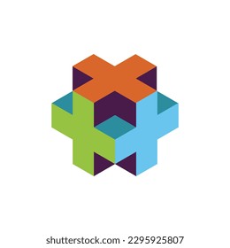 cube logo design simple modern. cube logo vector design template best.