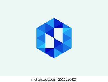 cube logo with minimal letter N in the middle neatly packed in negative space area
