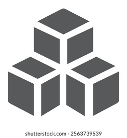 cube logo, stacked cubes logo vector, cubes in a row