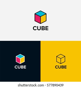 Cube logo vector