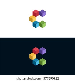 Cube logo vector