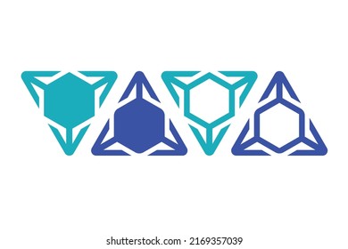 Plantilla de símbolo del icono del vector del logotipo del cubo. Logotipo de vectores cúbicos