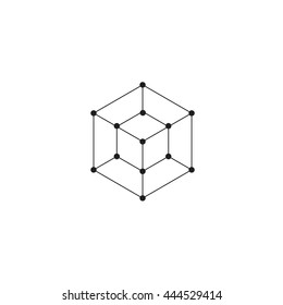 cube minimal logo concept, vector logo template