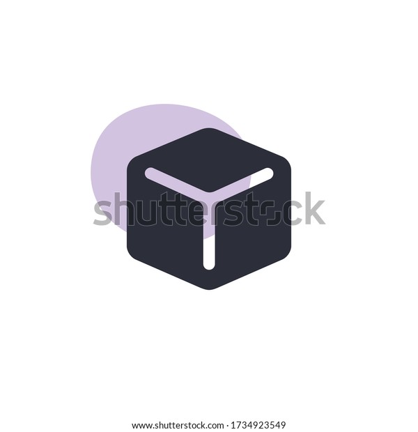 Cube Modern Icon Pictogram Stock Vector (Royalty Free) 1734923549 ...