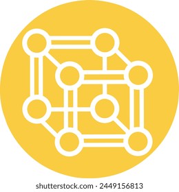 Cube, molecule, science, scientific icon