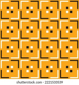 Cube motive seamless pattern with orange background. Vector of illustrator EPS 10
