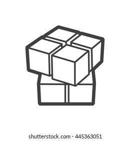 cube moving icon design