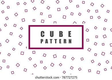 Cube objects vector pattern. Geomteric pattern for background or