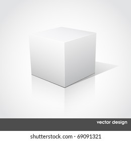 Cube on a white background. Vector