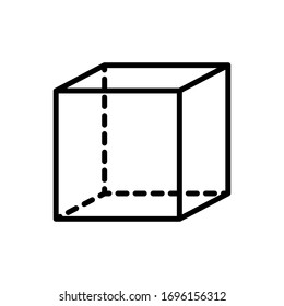 Cube outline icon. Symbol, logo illustration for mobile concept and web design.