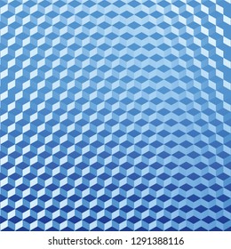 Cube pattern or honeycombs in blue