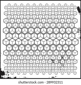 cube pattern t shirt graphic