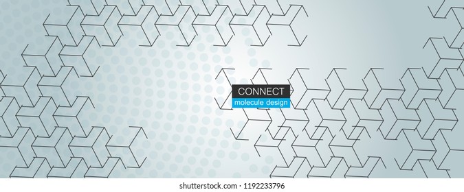 Cube pattern vector banner design.