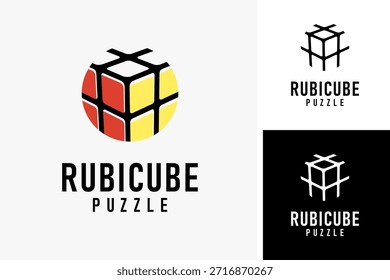Würfel Puzzle Logo Symbol Symbol Design