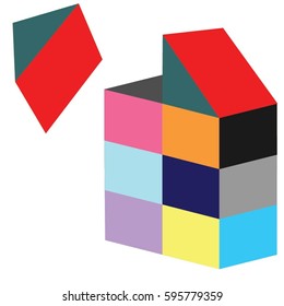 cube puzzle vector