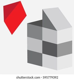 cube puzzle vector
