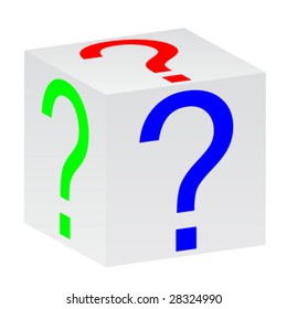 cube with question sign