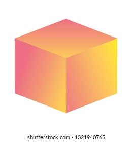 cube retro icon