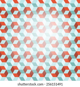 Cube Retro Vector Background