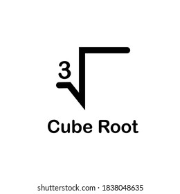 cube root on white background