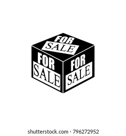 cube with the sale icon.  