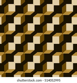 Cube seamless pattern. Fashion graphic background design. Modern stylish abstract texture. Colorful template for prints, textiles, wrapping, wallpaper, website etc. Vector illustration