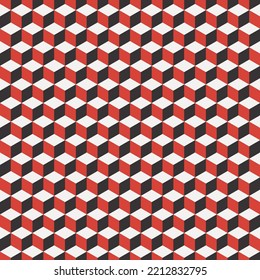 Cube seamless pattern , geometric line design, cube texture. Abstract squares background. Vector illustration