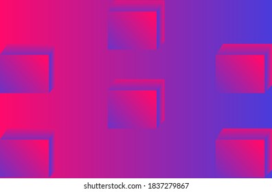 Fondo de forma de cubo rosa púrpura