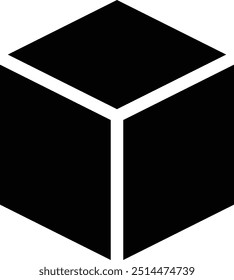cube shape icon sign, cube math icon
