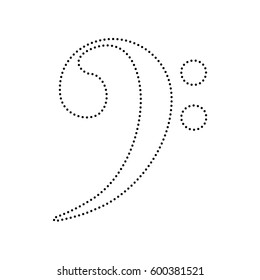 Cube sign illustration. Vector. Black dotted icon on white background. Isolated.