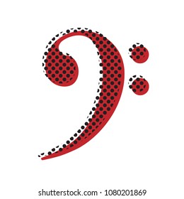 Cube sign illustration. Vector. Brown icon with shifted black circle pattern as duplicate at white background. Isolated.