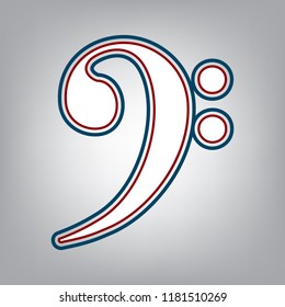 Cube sign illustration. Vector. Dark red, transparent and midnight green stroke of white icon at grayish background.