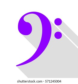 Cube sign illustration. Violet icon with flat style shadow path.