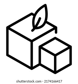 Cube soy food icon outline vector. Soya milk. Oil plant