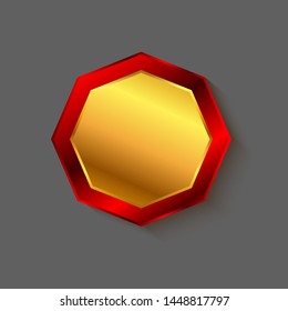 Cube sticker empty isolated decor