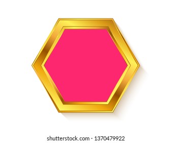 Cube sticker gold red