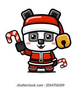 Cubo Estilo Cute Navidad Panda Sostengo Candy Cane