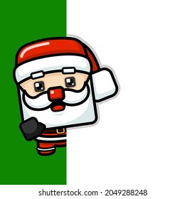 Estilo de cubo Papá Noel aguijón tras pared