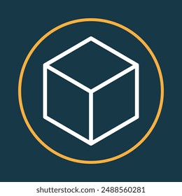 Cube unterstützende trendige Ikone fröhliche abstrakte Vektorillustration Artwork Design