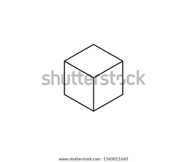 Cube Symbol Flat Shape Box Icon Stock Vector (Royalty Free) 1360811660 ...