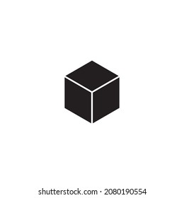 cube symbol simple logo vector